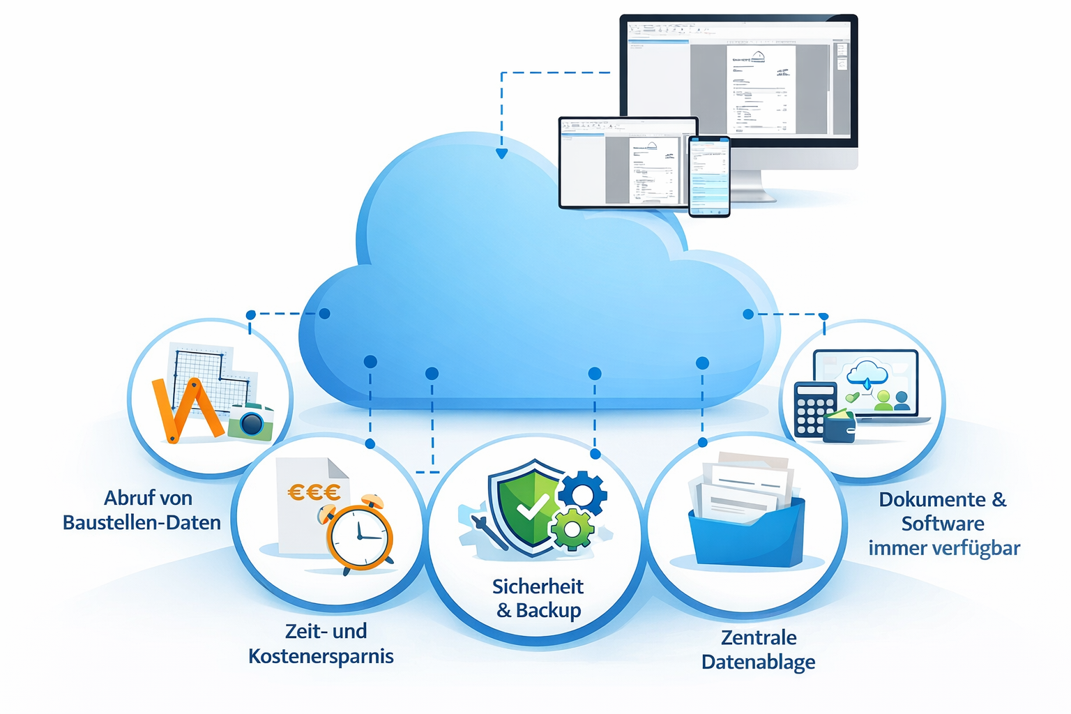 Cloud-Leistungen für Handwerksbetriebe und Architekturbüros